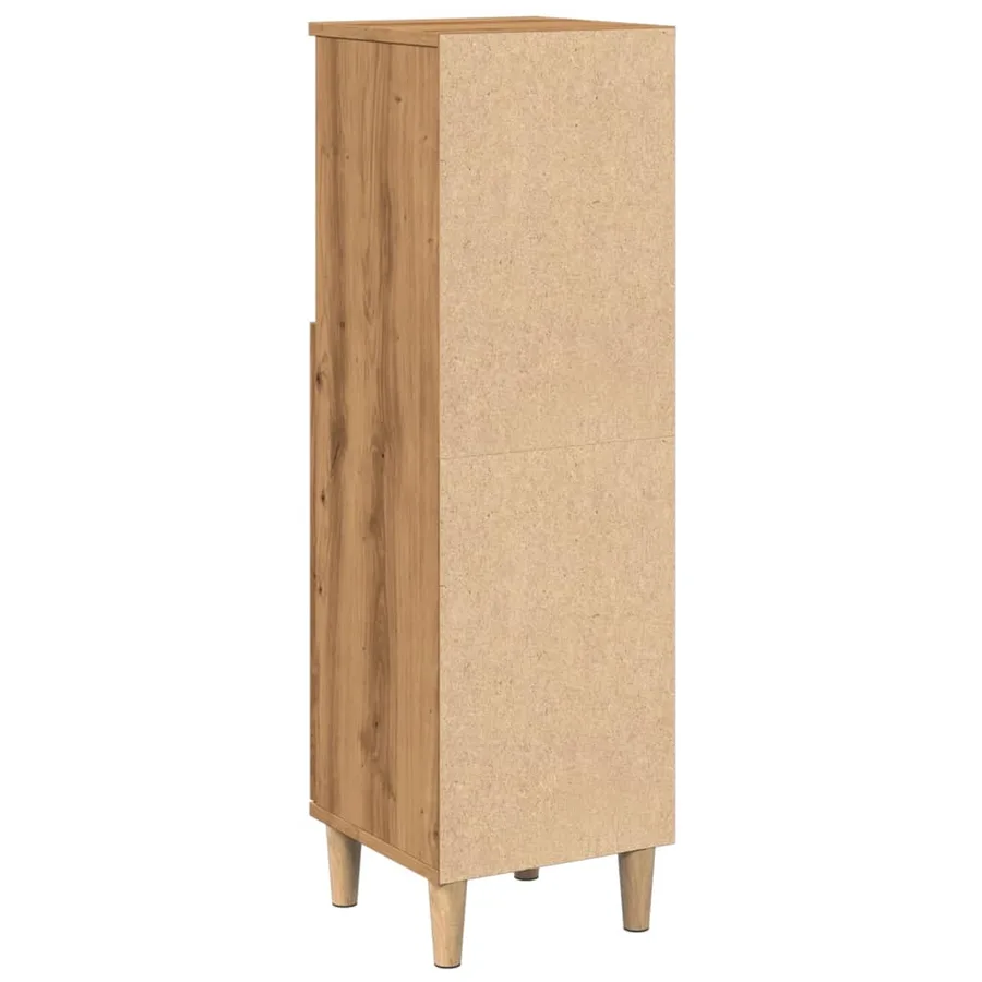 Armoire de salle de bain chêne artisanal 30x30x100 cm - 7