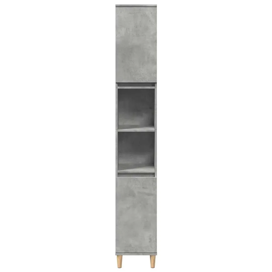Ensemble de meubles de salle de bain 3 pcs gris béton - 5