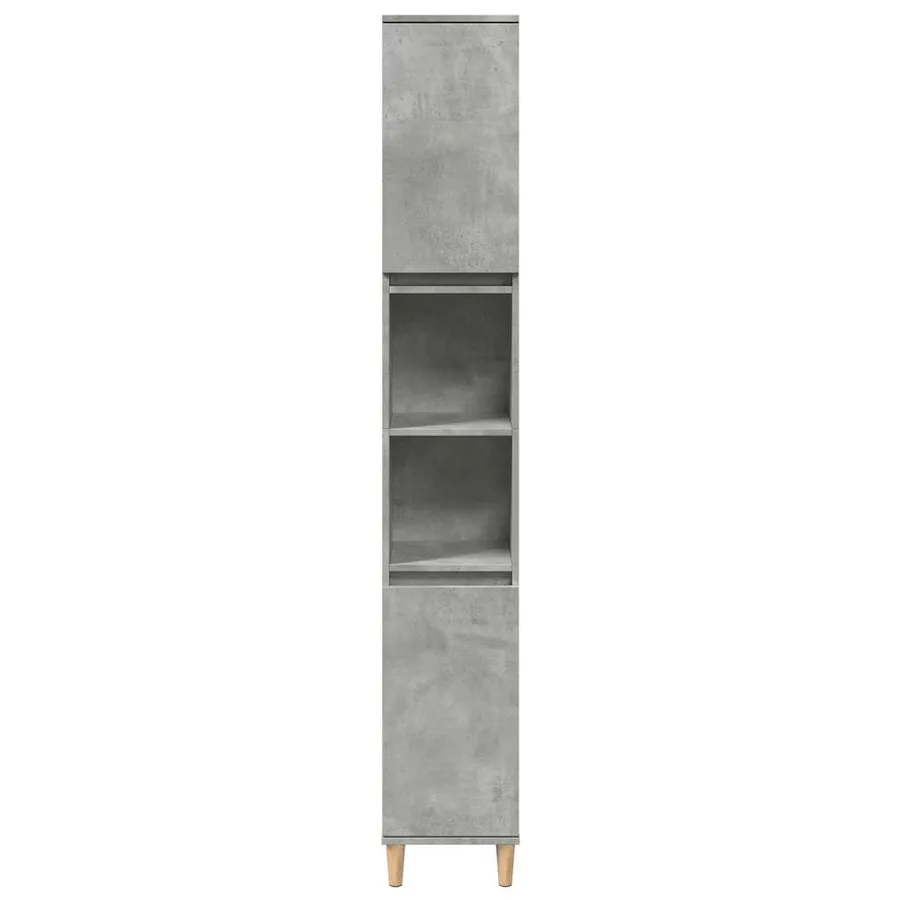 Ensemble de meubles de salle de bain 3 pcs gris béton - 5