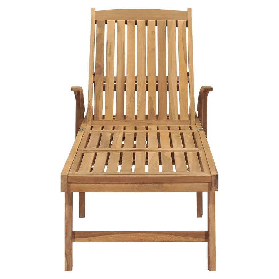 Chaise longue Bois de teck solide - 4