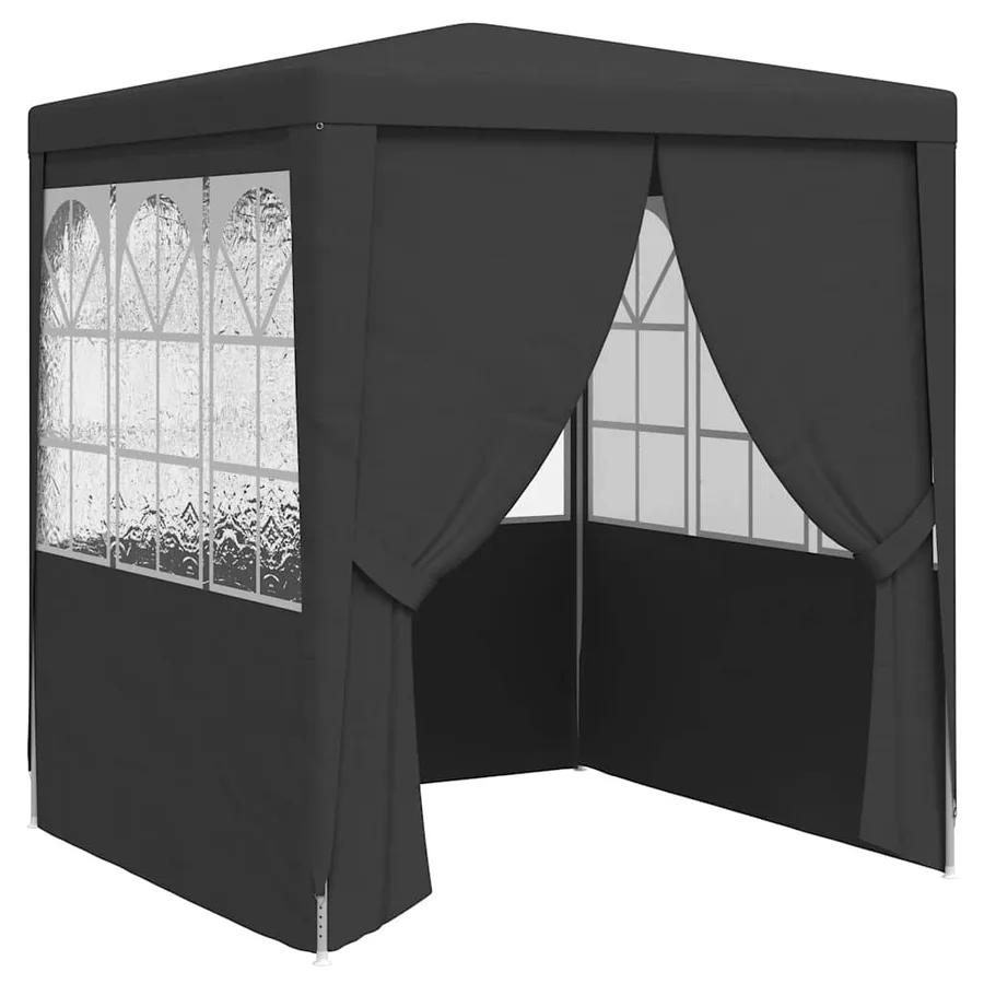 Tente de réception avec parois 2,5x2,5 m Anthracite 90 g/m² - 2