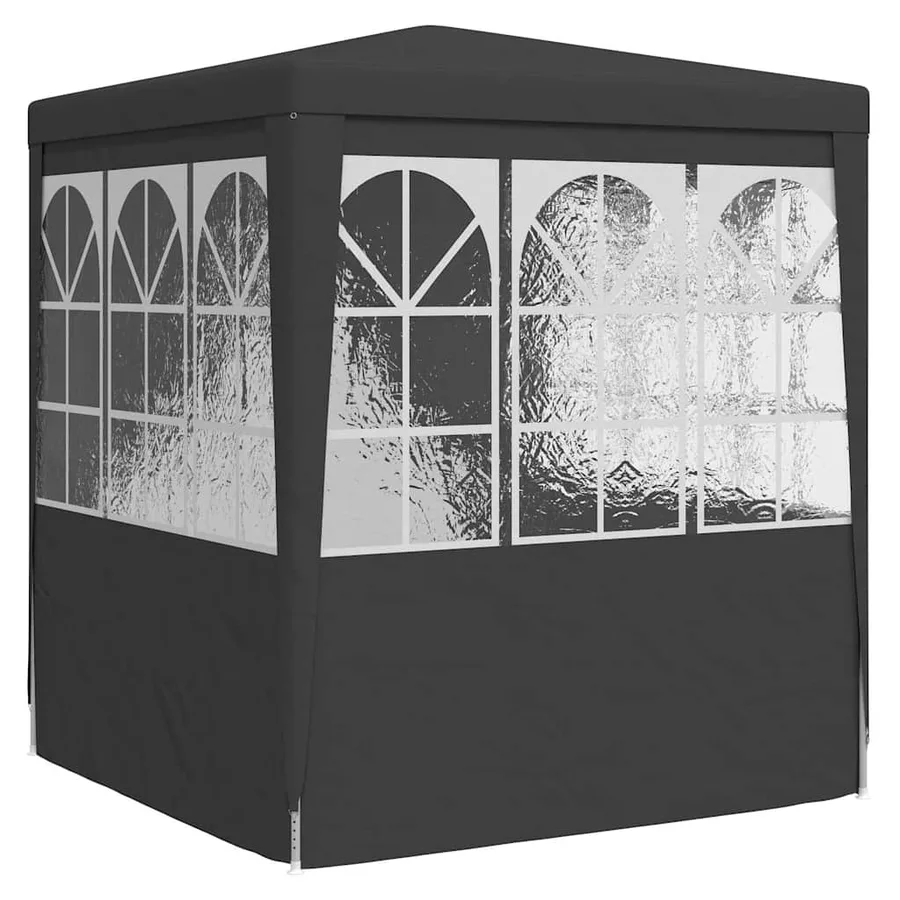 Tente de réception avec parois 2,5x2,5 m Anthracite 90 g/m² - 6