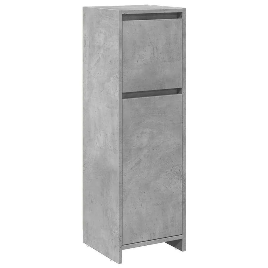 Armoire de salle de bain Gris béton 30x30x95 cm Aggloméré - 2