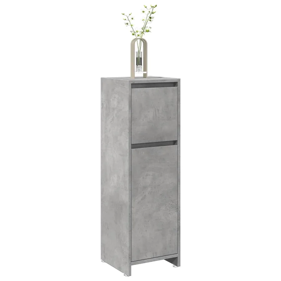 Armoire de salle de bain Gris béton 30x30x95 cm Aggloméré - 3