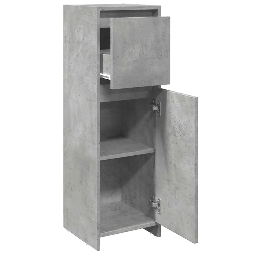 Armoire de salle de bain Gris béton 30x30x95 cm Aggloméré - 8