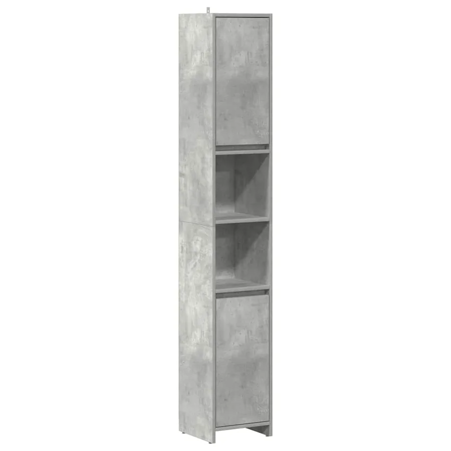 Ensemble de meubles de salle de bain 4 pcs gris béton - 4