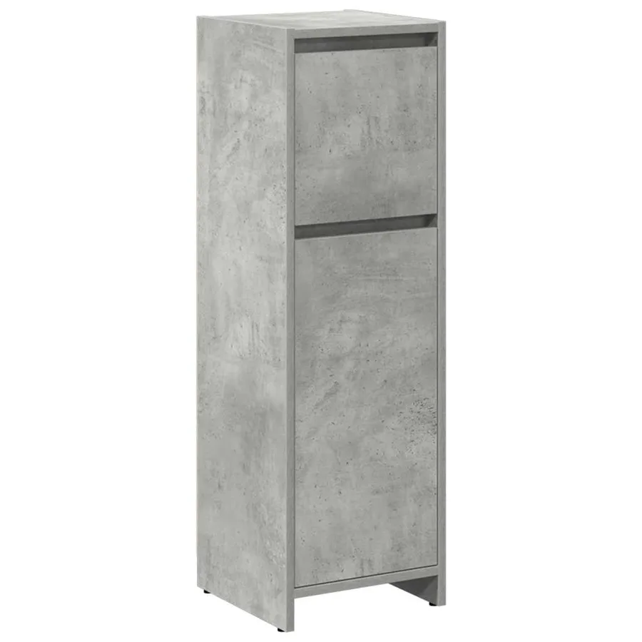 Ensemble de meubles de salle de bain 4 pcs gris béton - 6