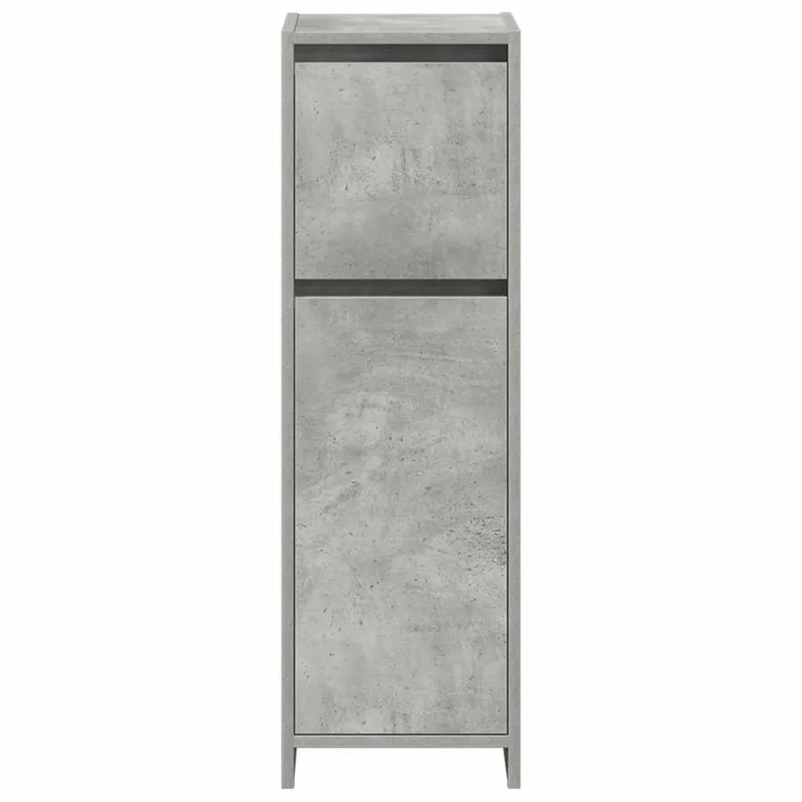 Ensemble de meubles de salle de bain 4 pcs gris béton - 7
