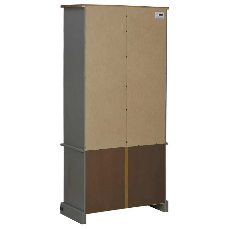 Armoire à vin HALDEN casiers à vin porte coulissante gris pin - 6