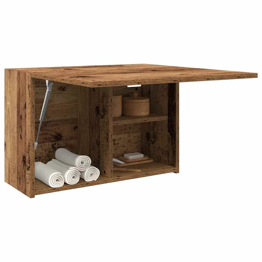 Armoire murale de bain vieux bois 60x25x40 cm bois d'ingénierie - 4