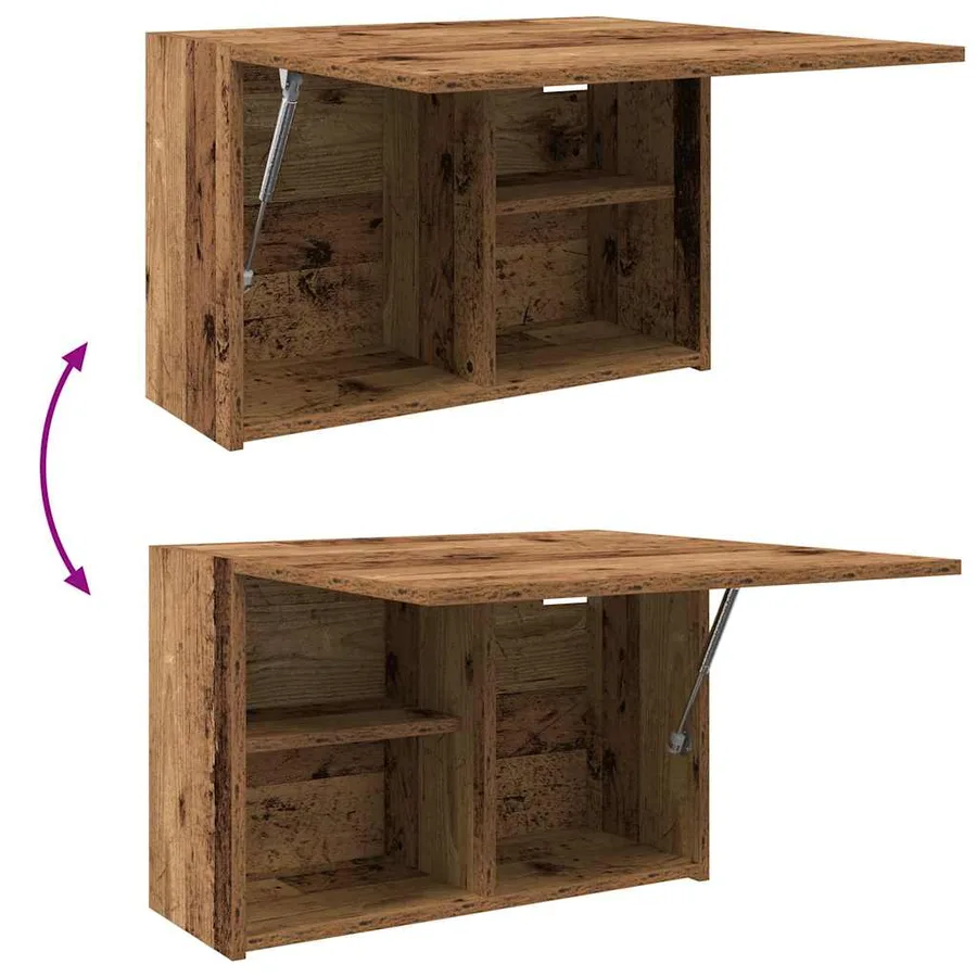 Armoire murale de bain vieux bois 60x25x40 cm bois d'ingénierie - 9