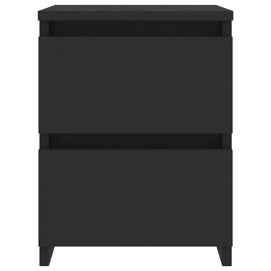 Tables de chevet 2 pcs Noir 30x30x40 cm Bois d'ingénierie - 5