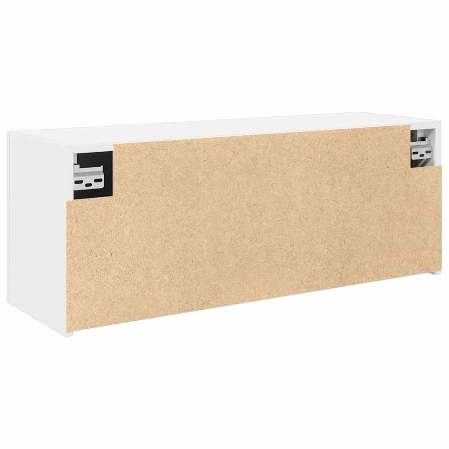 Armoire murale de bain blanc 80x25x30 cm bois d'ingénierie - 8