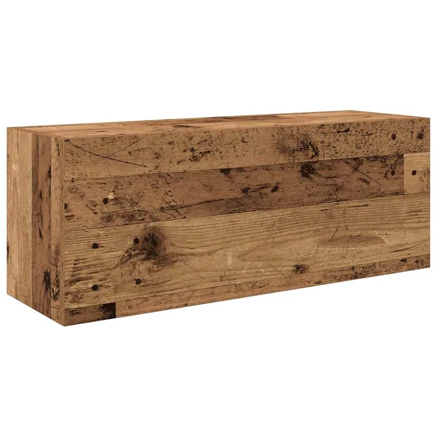 Armoire murale de bain vieux bois 80x25x30 cm bois d'ingénierie - 2