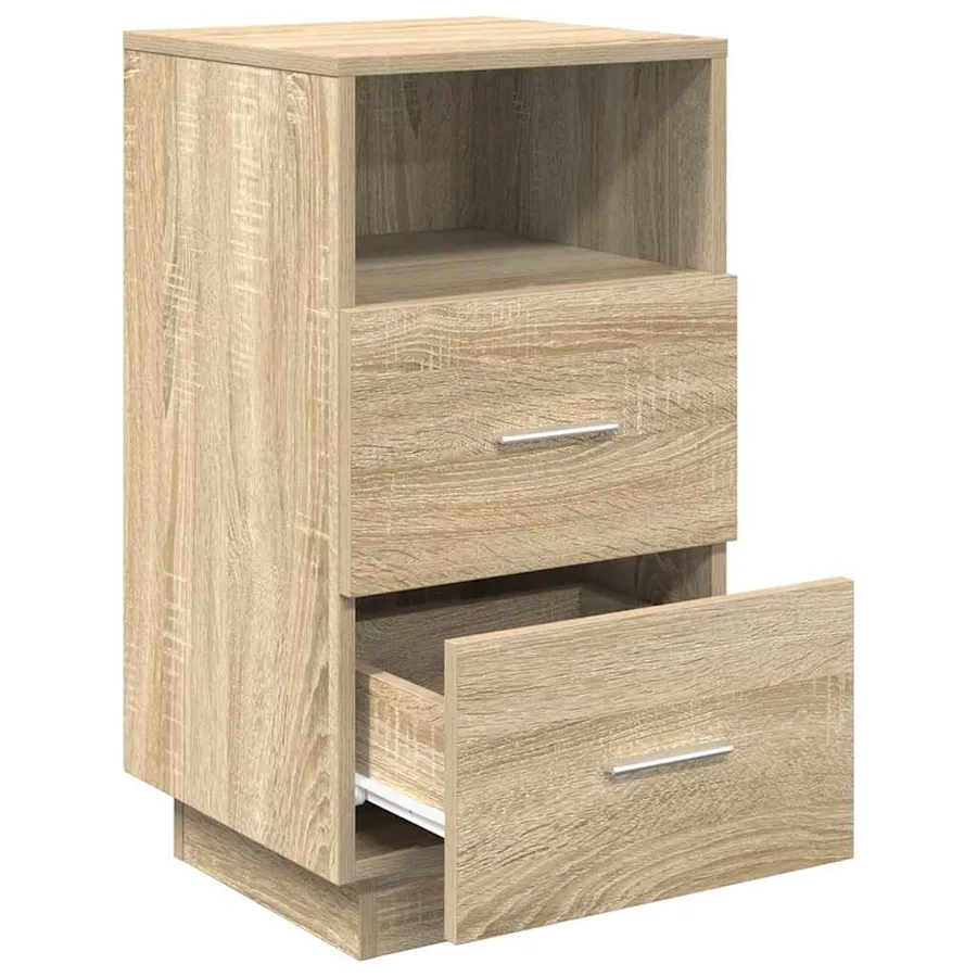 Tables de chevet 2 pcs avec 2 tiroirs chêne sonoma 36x36x68 cm - 5