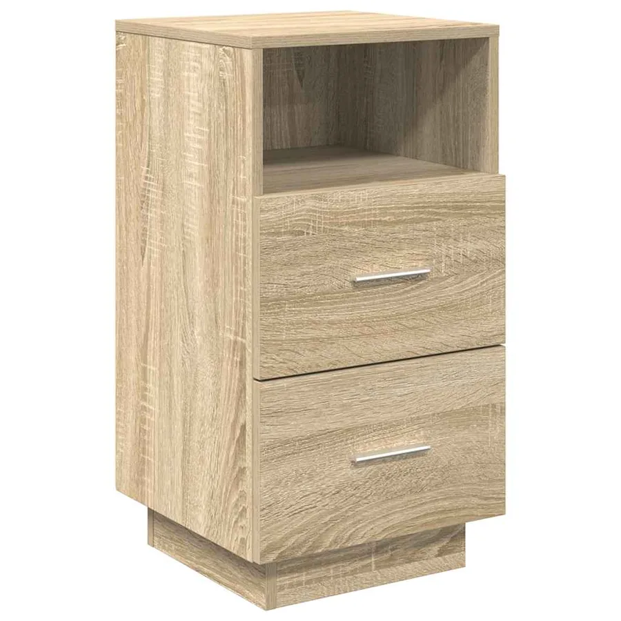 Tables de chevet 2 pcs avec 2 tiroirs chêne sonoma 36x36x68 cm - 6