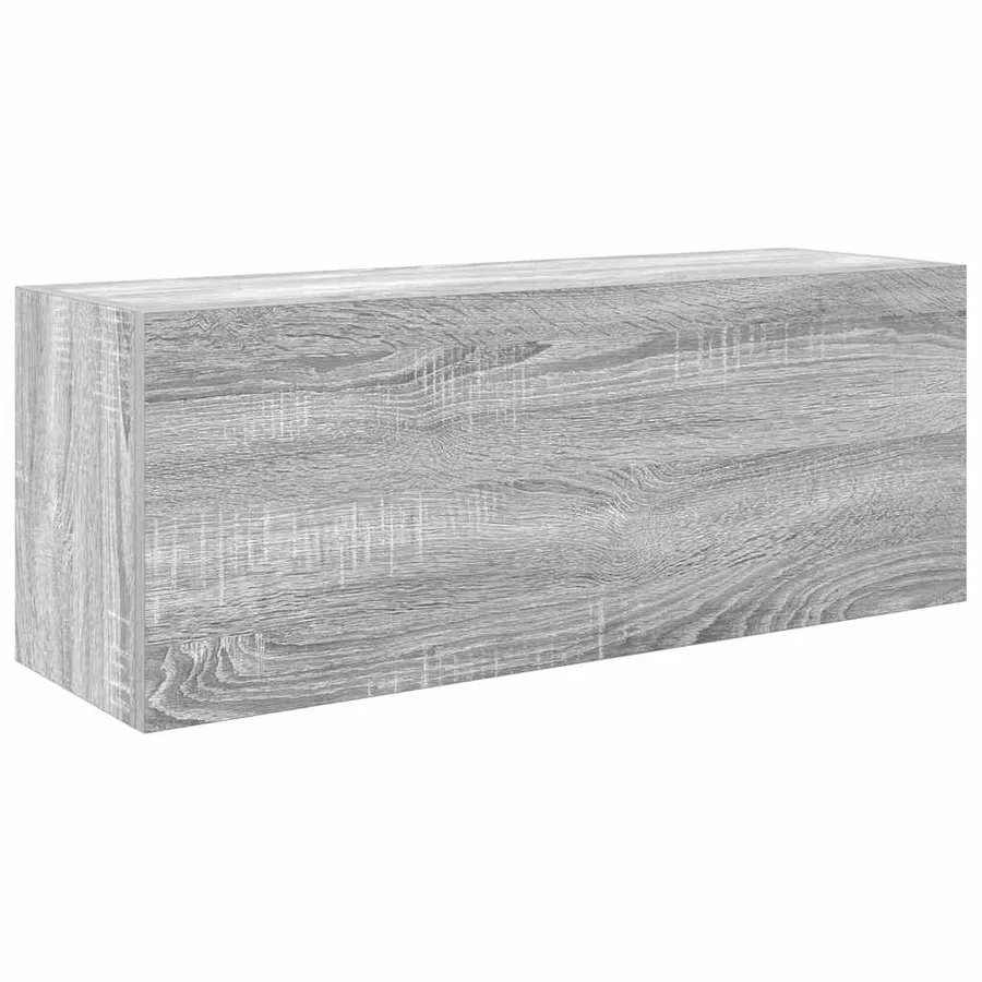 Armoire murale de bain sonoma gris 80x25x30cm bois d'ingénierie - 2