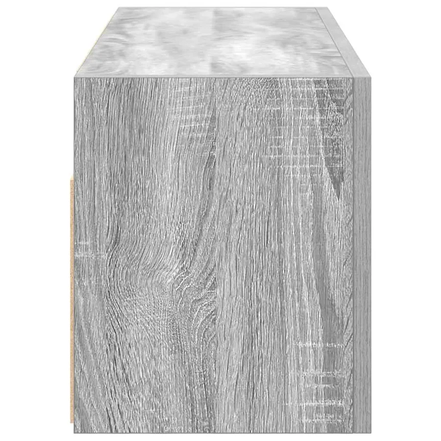 Armoire murale de bain sonoma gris 80x25x30cm bois d'ingénierie - 7