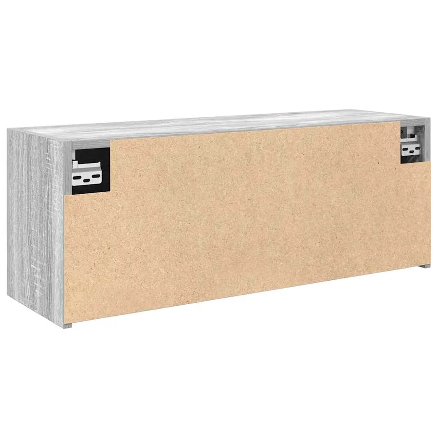 Armoire murale de bain sonoma gris 80x25x30cm bois d'ingénierie - 8
