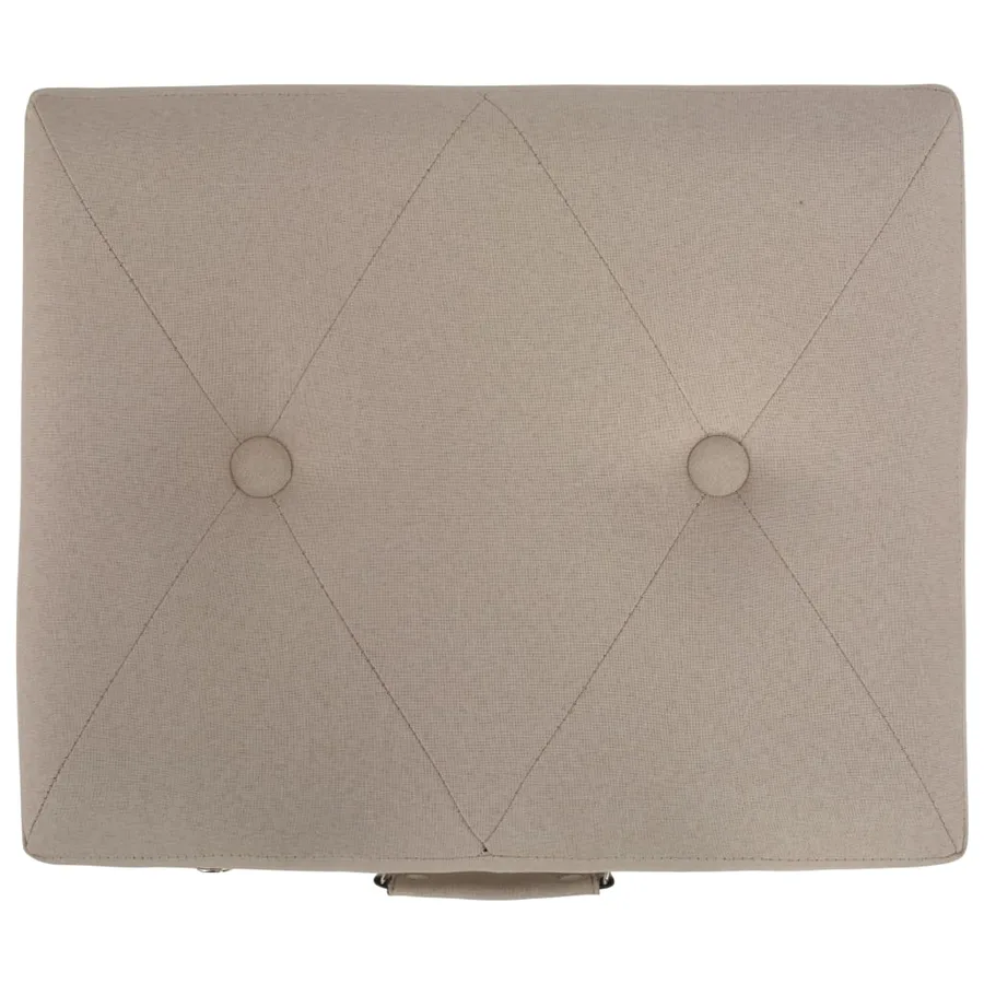 Tabouret de rangement 40 cm Beige Tissu - 4