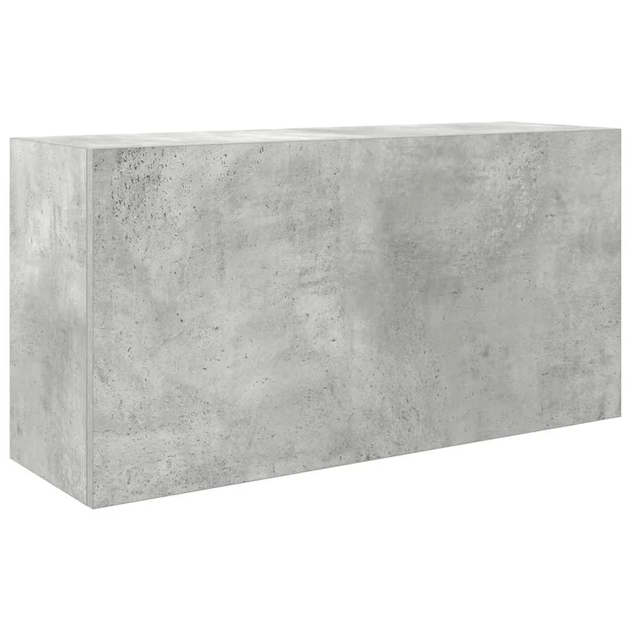 Armoire murale de bain gris béton 80x25x40 cm bois d'ingénierie - 2