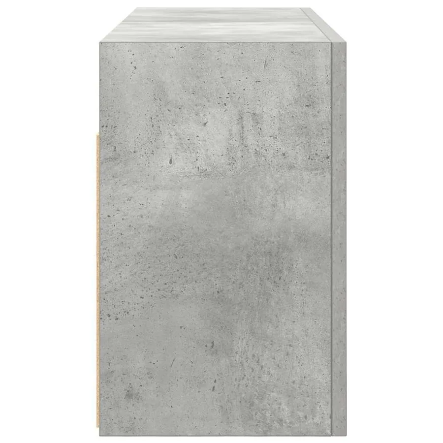 Armoire murale de bain gris béton 80x25x40 cm bois d'ingénierie - 7