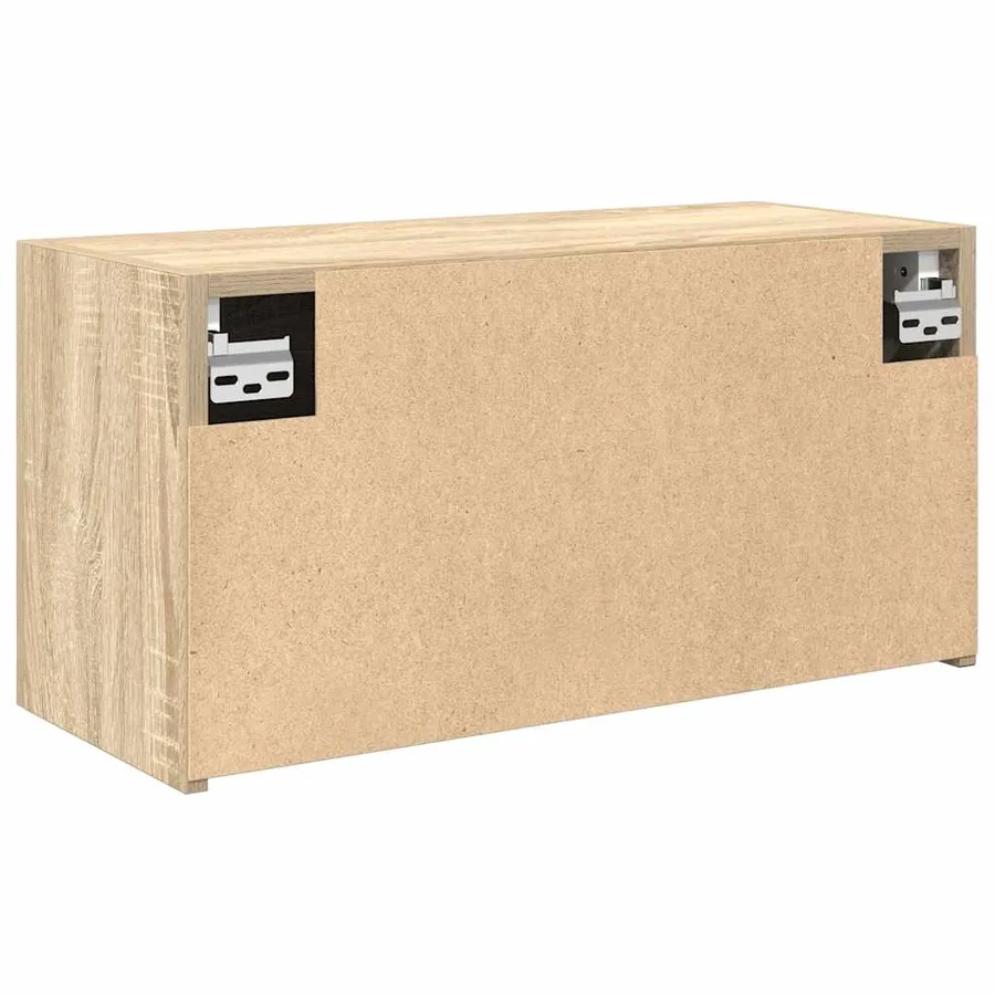 Armoire murale de bain chêne sonoma 60x25x30 cm bois ingénierie - 8