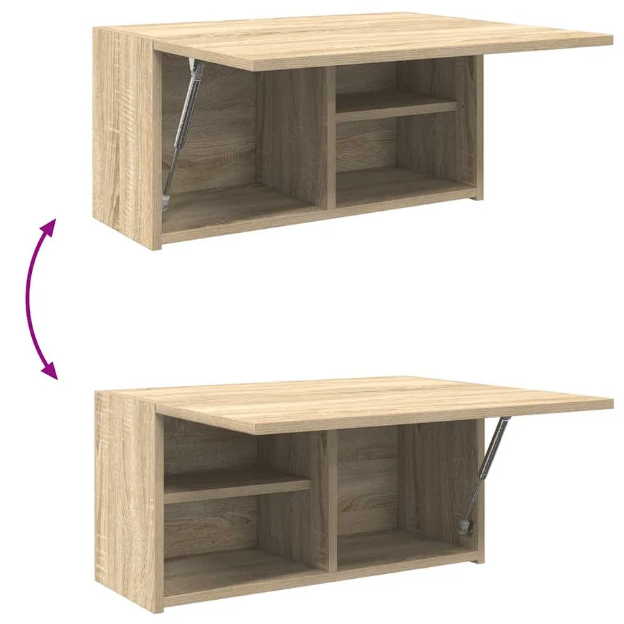 Armoire murale de bain chêne sonoma 60x25x30 cm bois ingénierie - 9
