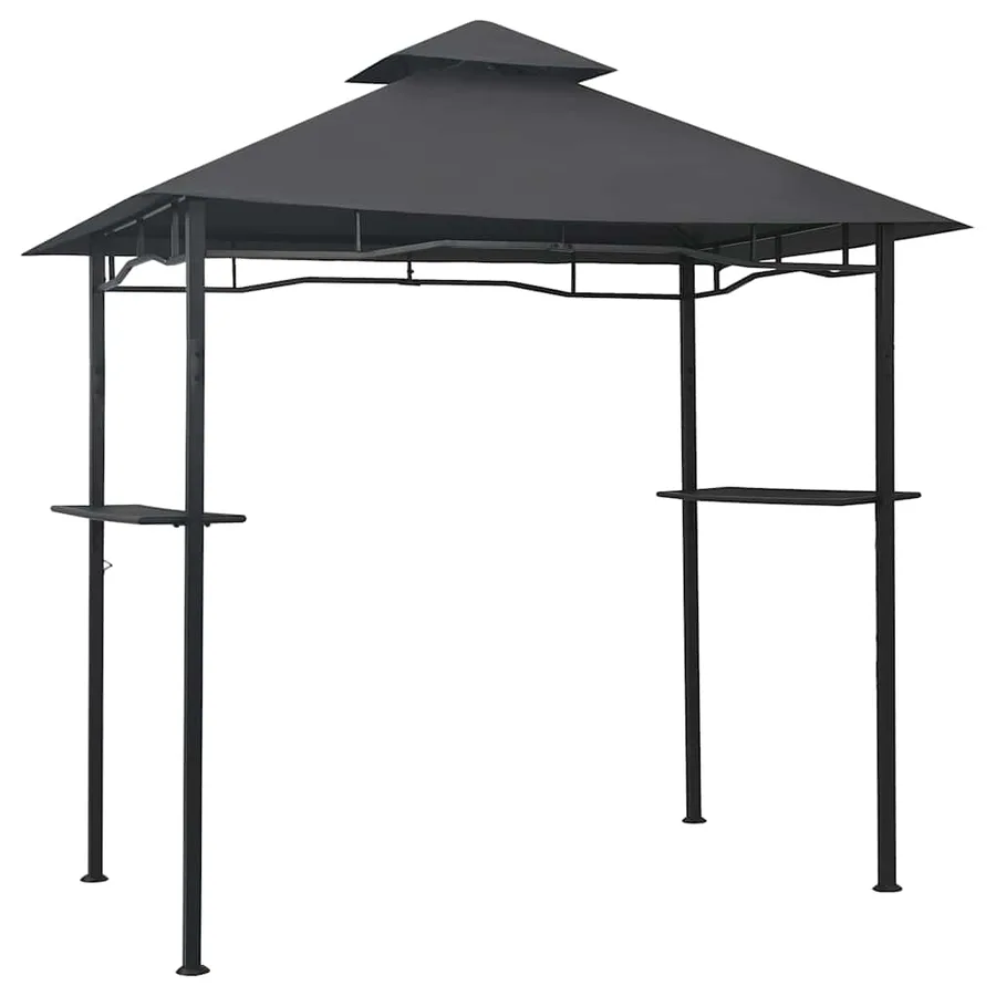 Belvédère de barbecue 240x150x255 cm Anthracite Acier - 2