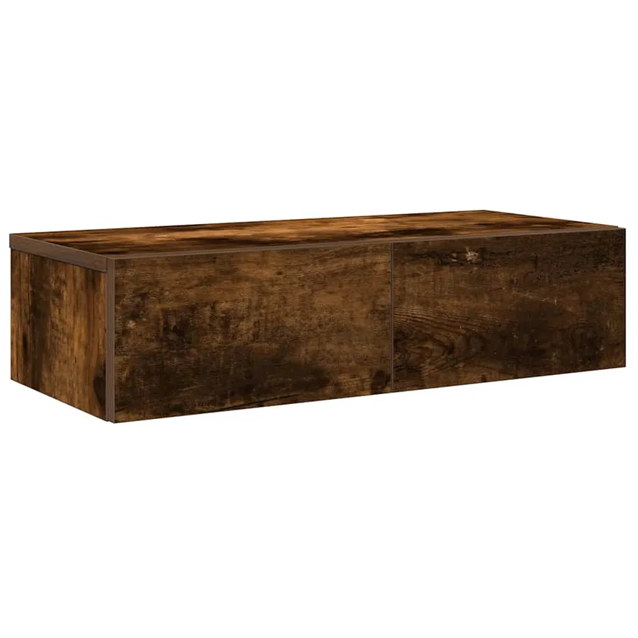 Étagère murale avec tiroirs chêne fumé bois d'ingénierie - 2