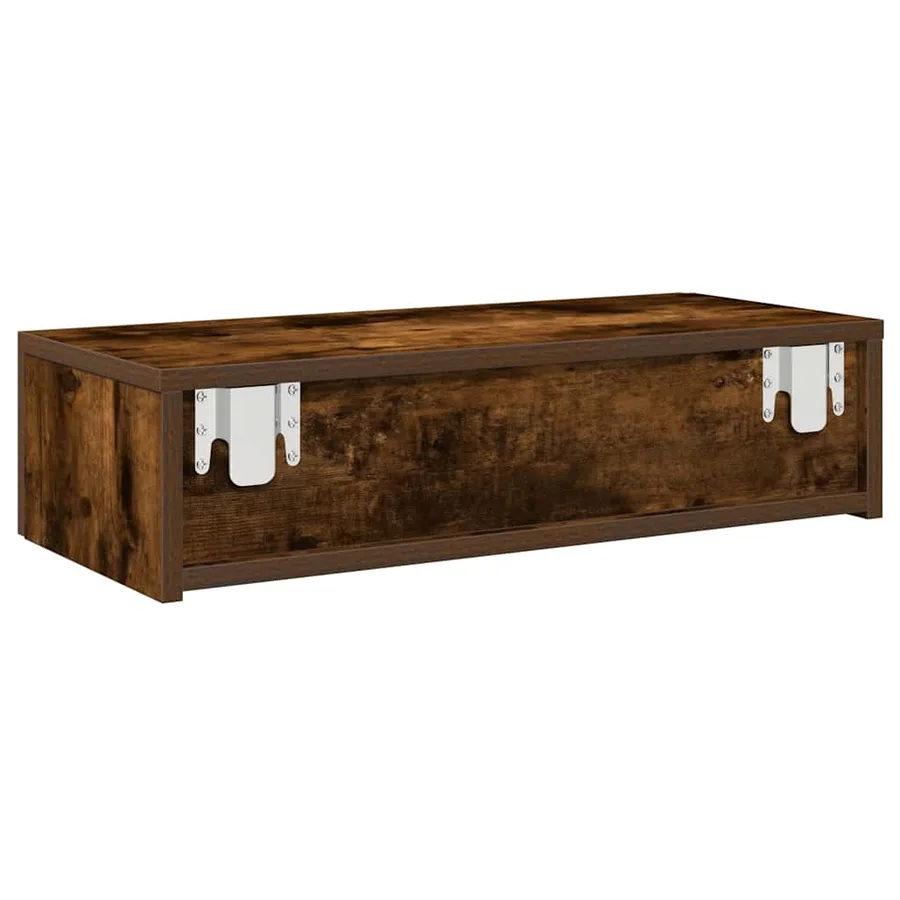 Étagère murale avec tiroirs chêne fumé bois d'ingénierie - 6