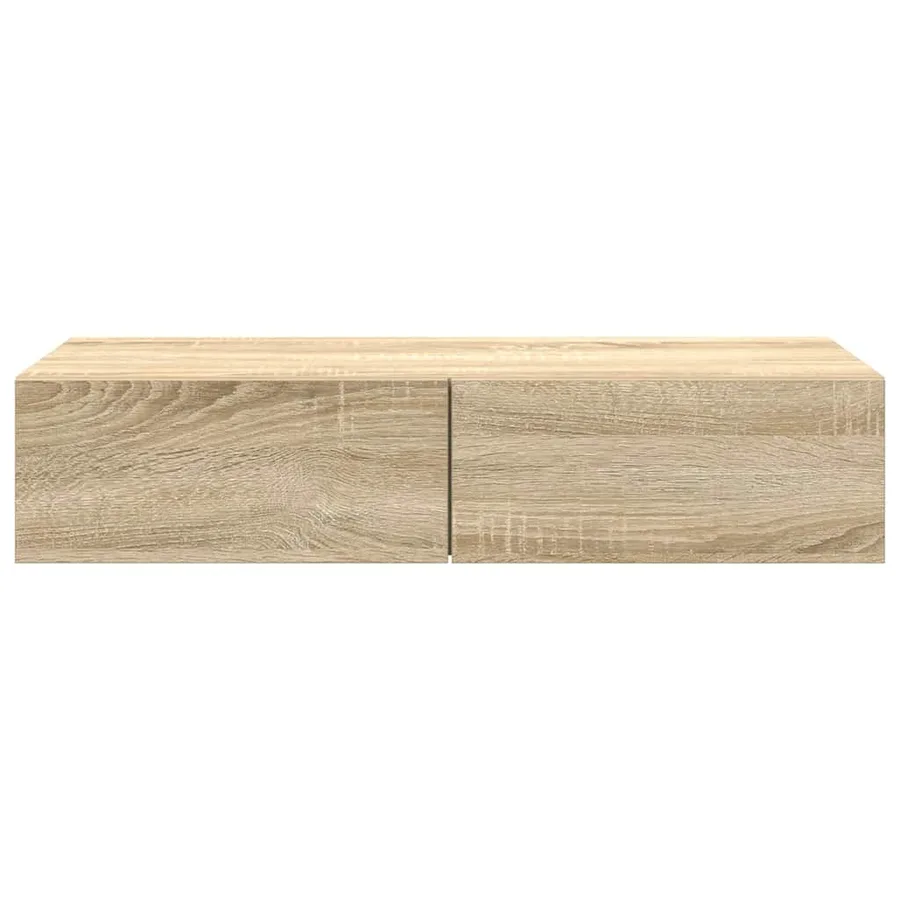Étagère murale avec tiroirs chêne sonoma bois d'ingénierie - 4