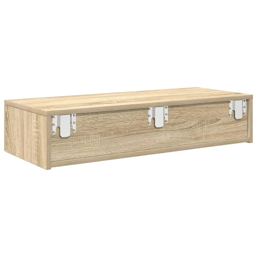 Étagère murale avec tiroirs chêne sonoma bois d'ingénierie - 6