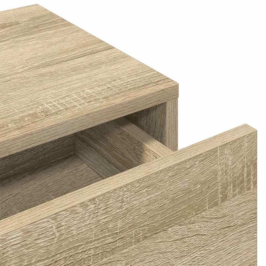 Étagère murale avec tiroirs chêne sonoma bois d'ingénierie - 8