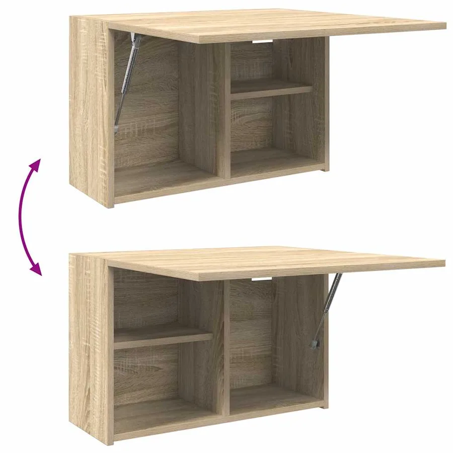 Armoire murale de bain chêne sonoma 60x25x40 cm bois ingénierie - 9