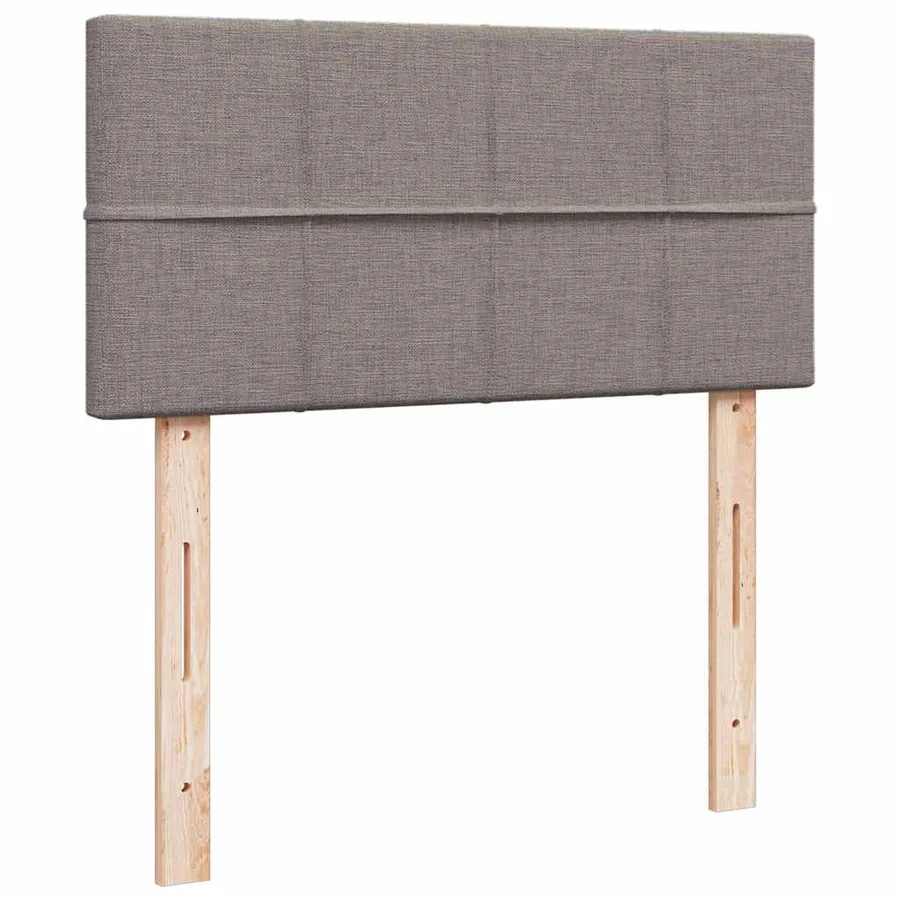 Lit ottoman avec matelas taupe 100x200 cm tissu - 10