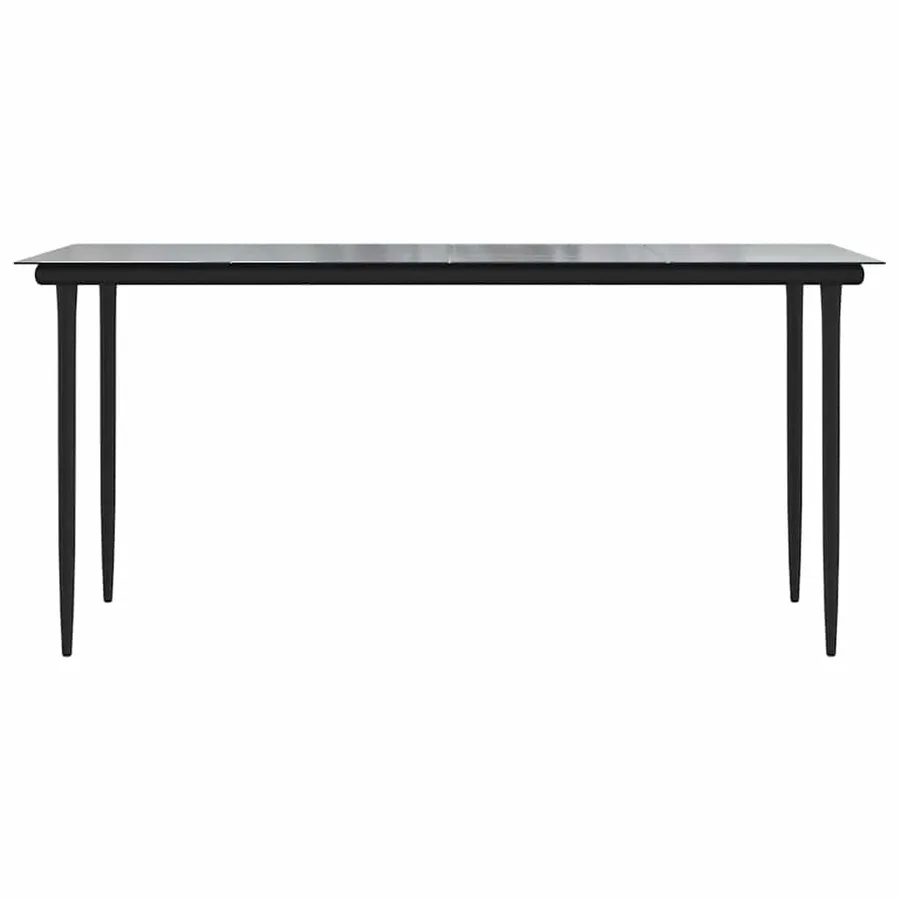 Ensemble à manger jardin 7pcs marron rpoly otin verre - 7