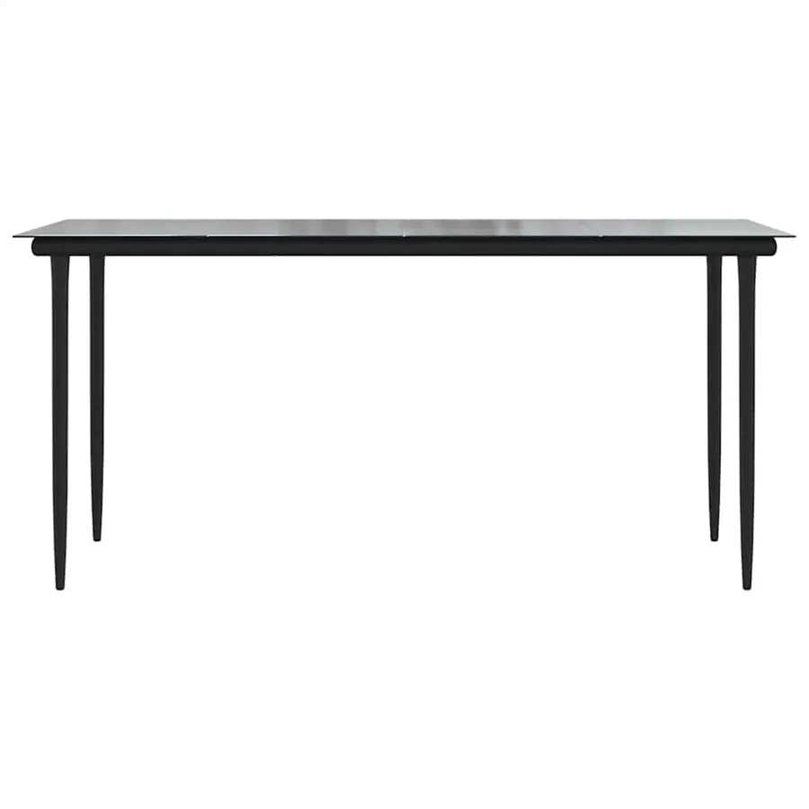 Ensemble à manger jardin coussins 5 pcs gris poly rotin verre - 7