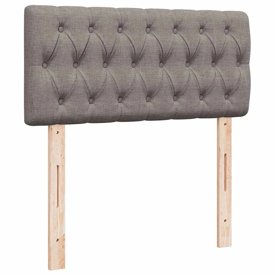 Cadre de lit ottoman avec matelas taupe 200x200cm tissu - 10