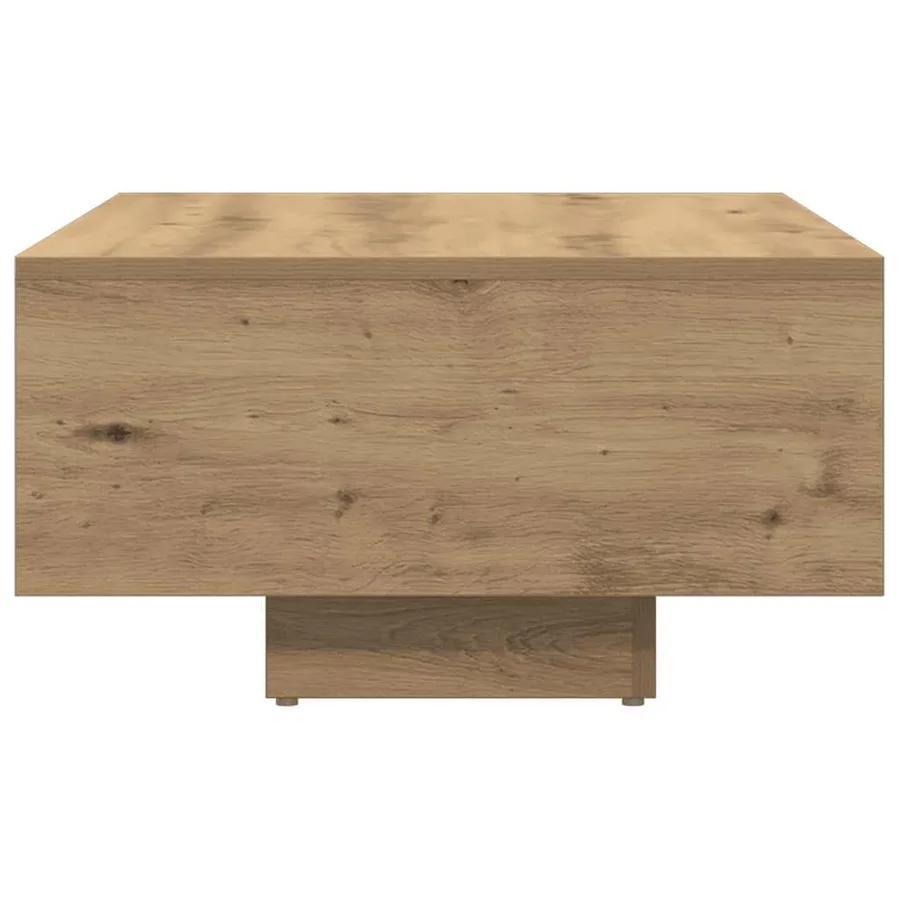 Table basse chêne artisanal 85x55x31 cm bois d'ingénierie - 5