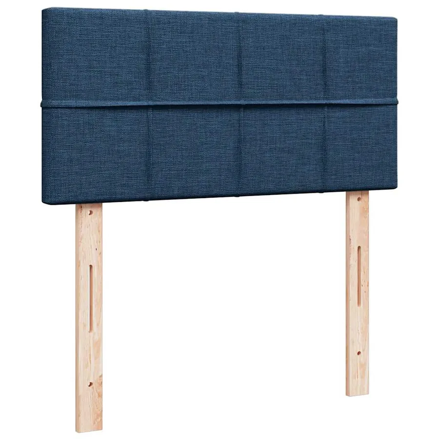 Lit ottoman avec matelas bleu 100x200 cm tissu - 9