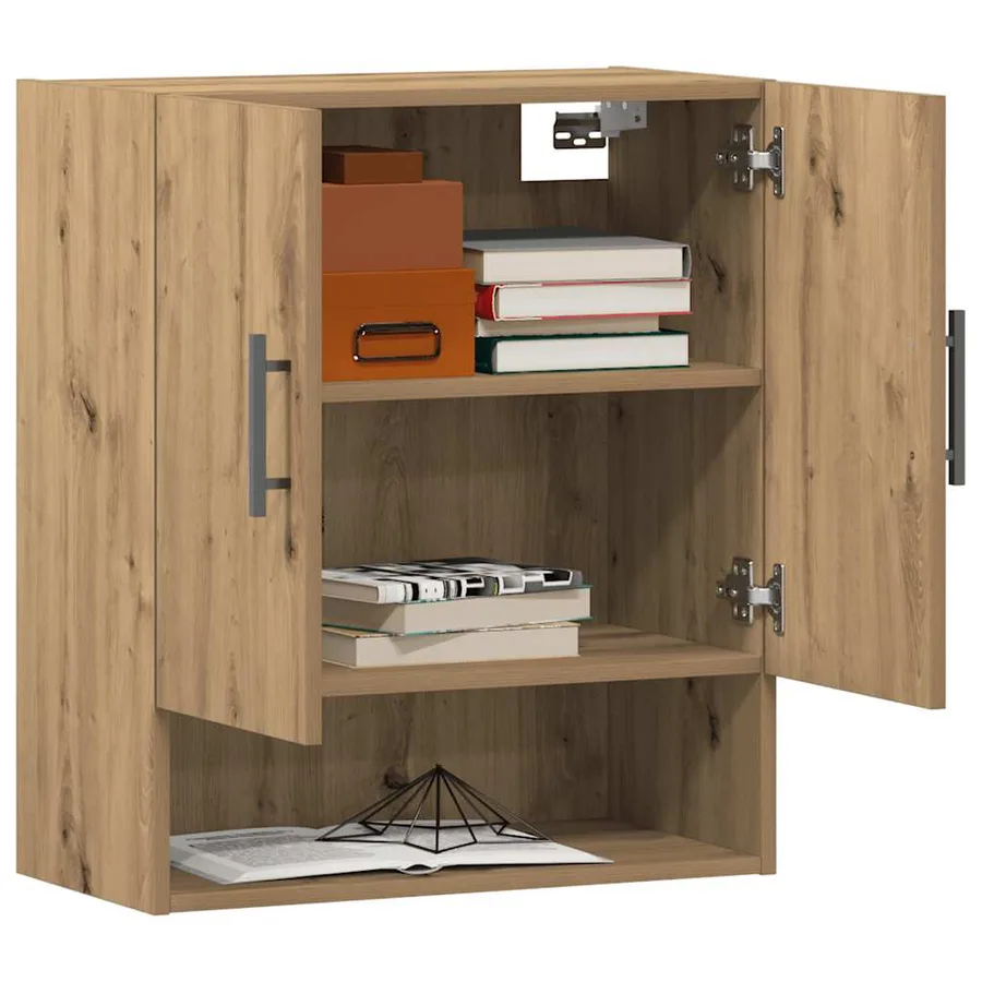 Armoire murale chêne artisanal 60x31x70 cm bois d'ingénierie - 3