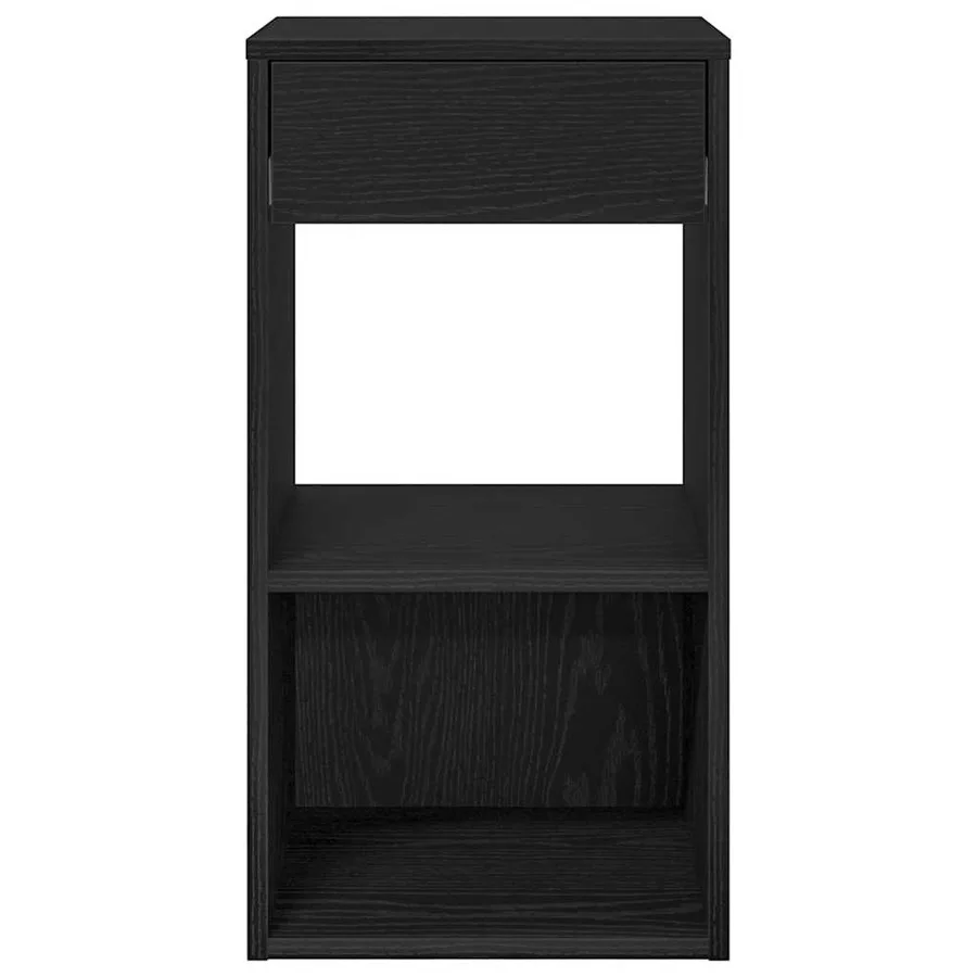 Tables de chevet avec tiroir 2 pcs chêne noir 35x34x66,5 cm - 4