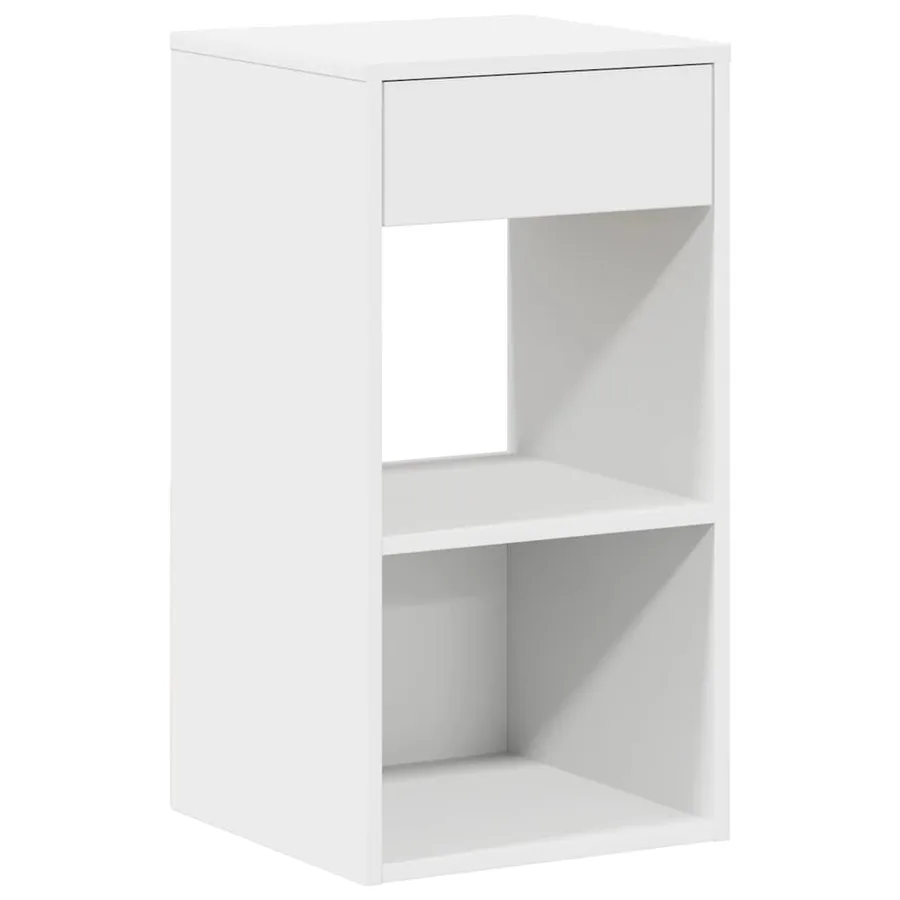 Tables de chevet avec tiroir 2 pcs blanc 35x34x66,5 cm - 5
