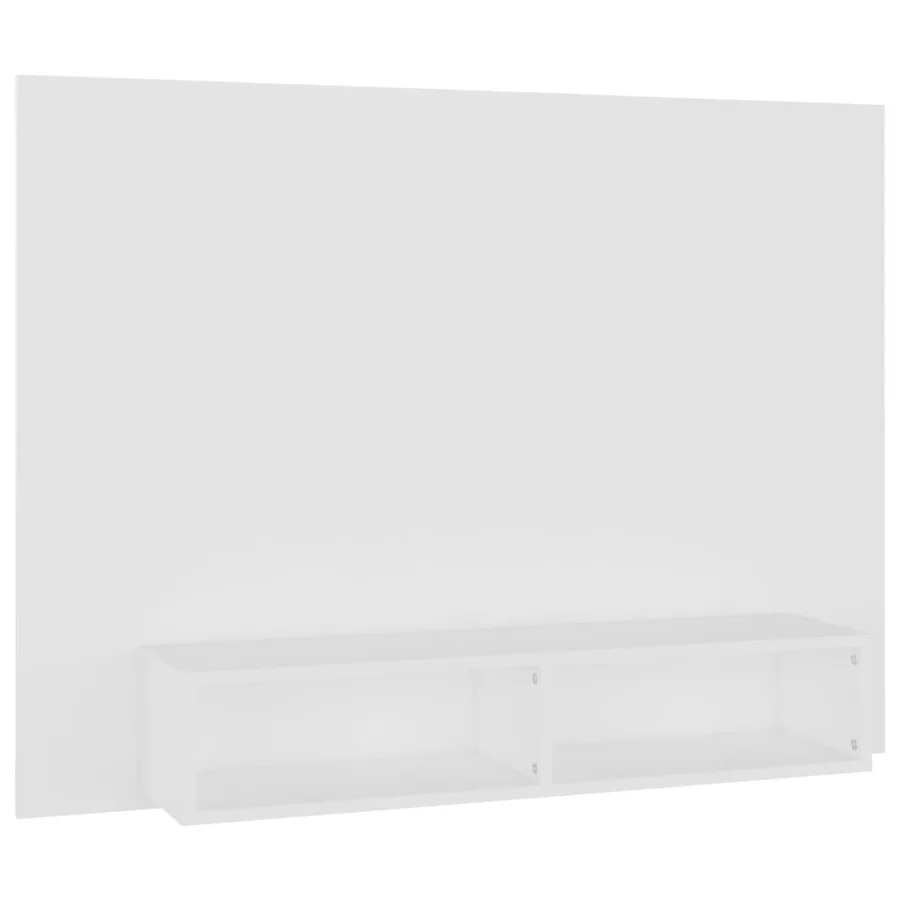 Meuble TV mural Blanc 120x23,5x90 cm Bois d’ingénierie - 2