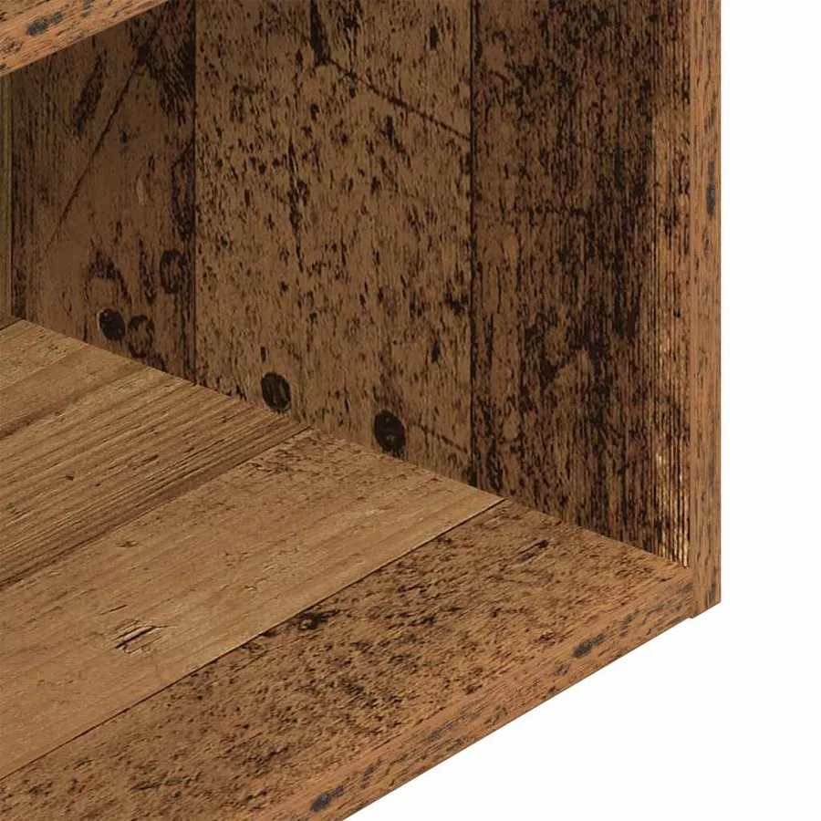 Tables de chevet avec tiroir 2 pcs vieux bois 35x34x66,5 cm - 10