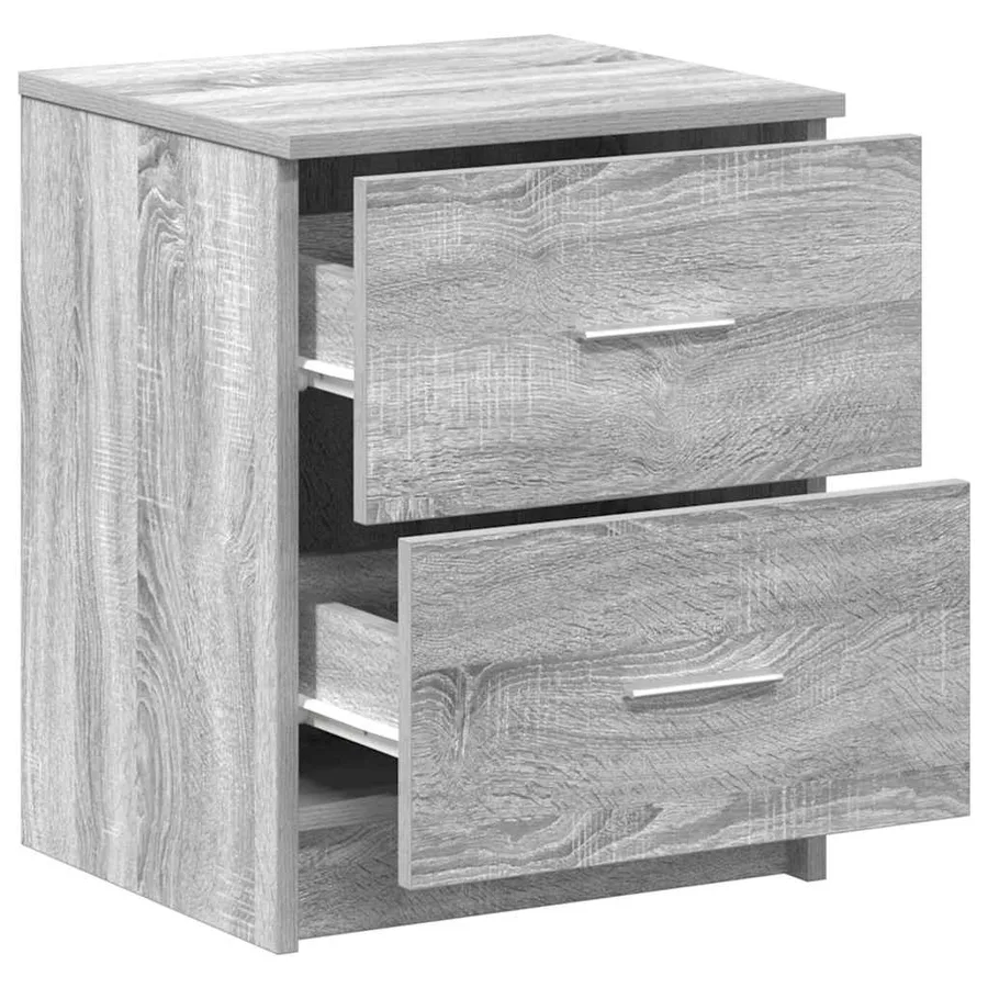 Tables de chevet 2 pcs avec 2 tiroirs Gris Sonoma 40x36x50 cm - 5