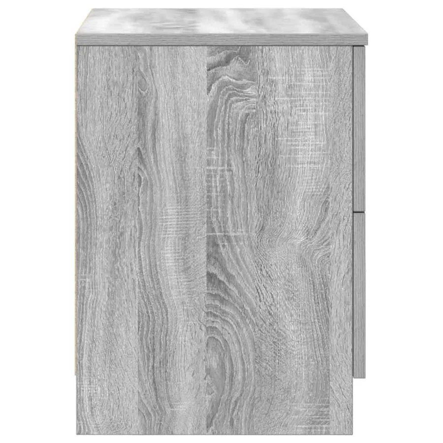 Tables de chevet 2 pcs avec 2 tiroirs Gris Sonoma 40x36x50 cm - 7