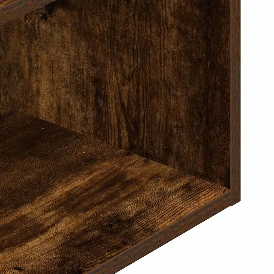 Table de chevet avec tiroir chêne fumé 35x34x66,5 cm - 9