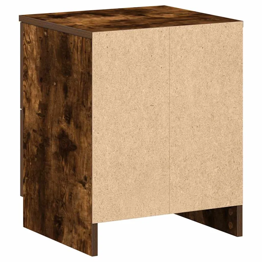 Tables de chevet 2 pcs avec 2 tiroirs chêne fumé 40x36x50 cm - 7